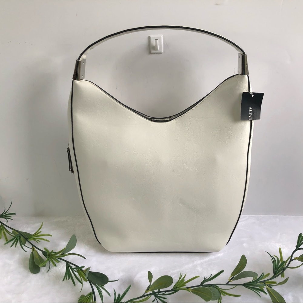 Alfani Bangle Hobo Bag, White, NWT